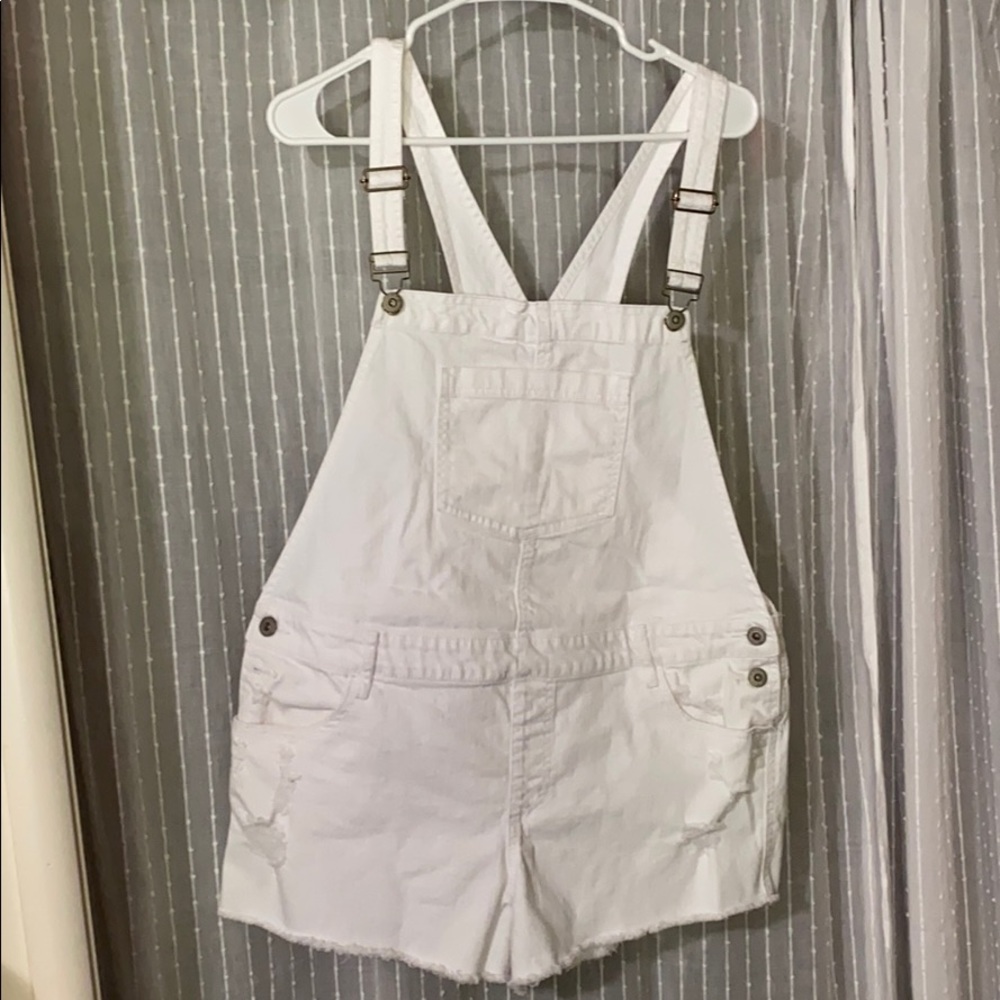 White short overalls